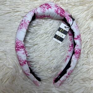 Lele Sadoughi Toile Knotted Headband in Rose